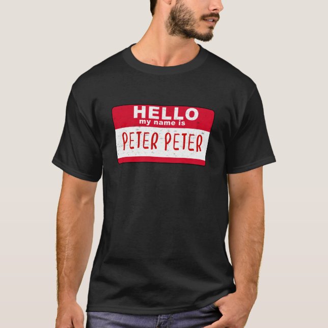 T-shirt Bonjour mon nom est mangeur de citrouille de Peter (Devant)