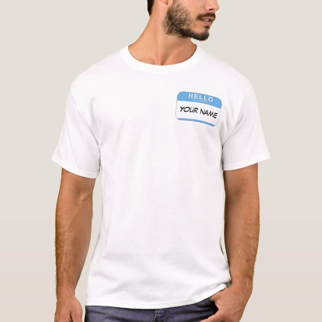 T-shirt Bonjour mon nom est MODÈLE (Devant)