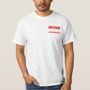 T-shirt Bonjour mon nom est modèle vide