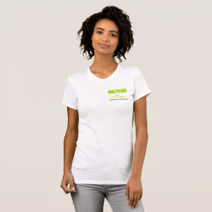 T-shirt Bonjour Mon Nom Est MOM Green Nametag Fun
