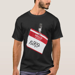 T-shirt Bonjour Mon Nom Est Niko Funny Halloween Nom Balis