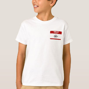 T-shirt Bonjour mon nom est Niko (rouge)