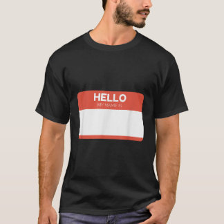 T-shirt Bonjour Mon Nom Est Personnalisé Blank Design Shir