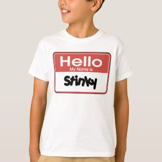 T-shirt Bonjour Mon nom est puant