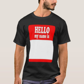 T-shirt Bonjour Mon Nom Est Sticker Chemise Écrire Sur Moi