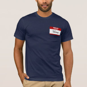 T-shirt Bonjour mon nom est Tanner (rouge)