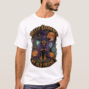 T-shirt Bonjour obscurité vieil ami Rottweiler Chien Sorci