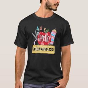 T-shirt Bonjour orthophoniste professeur Apple