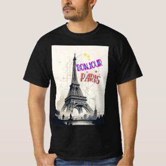 T-shirt Bonjour Paris coloré