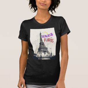 T-shirt Bonjour Paris coloré
