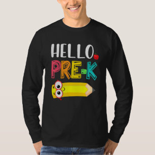 T-shirt Bonjour Pré K Retour À L'École Préscolaire Stude D
