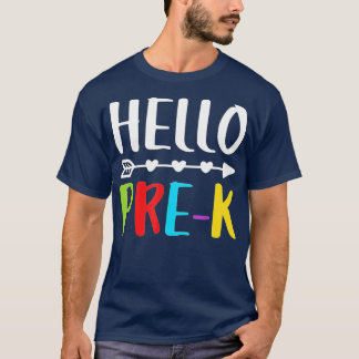 T-shirt Bonjour PréK Enseignant Retour À L'École