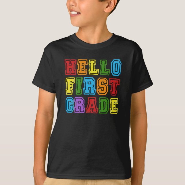 T-shirt Bonjour première année (Devant)