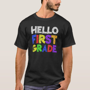 T-shirt Bonjour première année CP Heureux premier jour d'é