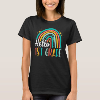 T-shirt Bonjour première année de retour à l'école profess