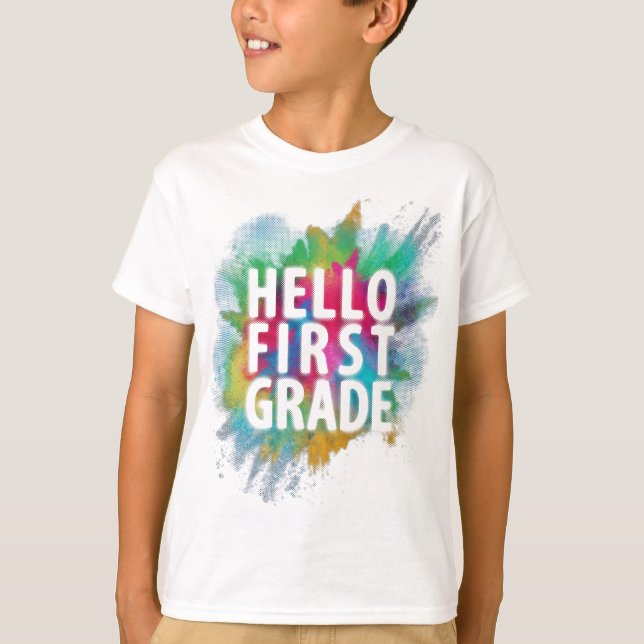 T-shirt Bonjour première année ! Drôle 1ère année de retou (Devant)