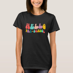 T-shirt Bonjour Préscolaire Heureux Premier Jour De L'Écol