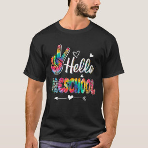 T-shirt Bonjour préscolaire Tie Dye Leopard Cool enfants R