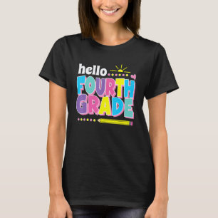 T-shirt Bonjour professeur de quatrième année premier jour