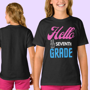 T-shirt Bonjour Septième Année, Retour À L'École