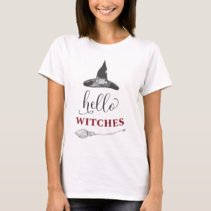 T-shirt Bonjour Sorcières Halloween Enterrement de Vie de