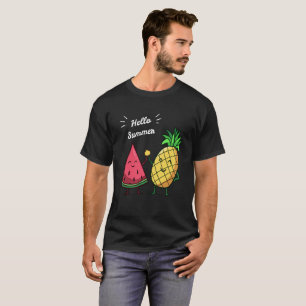 T-shirt Bonjour Summer High Five Watermelon Pineappon Tshi