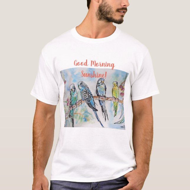 T-shirt Bonjour Sunshine Budgie Wildlife T Shirt (Devant)