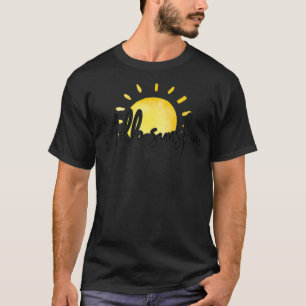 T-shirt Bonjour Sunshine Summer Lover Happy Citation Cadea
