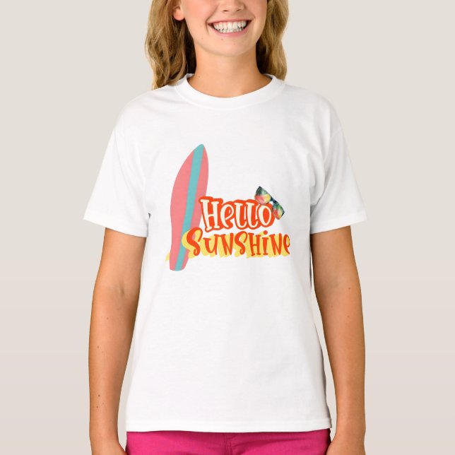 T-shirt Bonjour Sunshine Summer Vibes Tee (Devant)