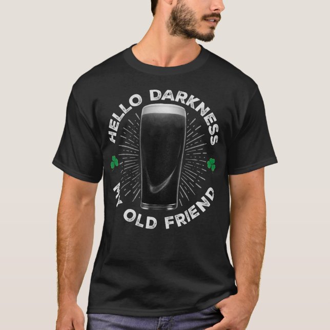 T-shirt Bonjour Ténèbres Mon Vieux Ami, Drôle Saint Patric (Devant)