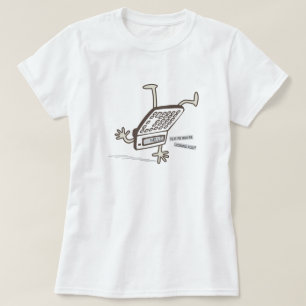 T-shirt Bonjour (tour à l'envers de calculatrice) rétro
