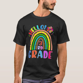 T-shirt Bonjour Troisième Année 3Ème Année Retour À L'Écol