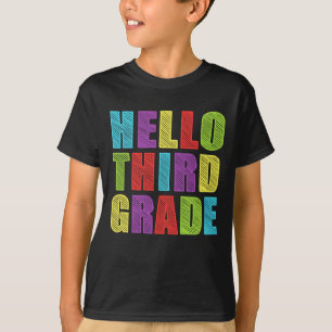 T-shirt Bonjour Troisième Année Funny Retour À L'École