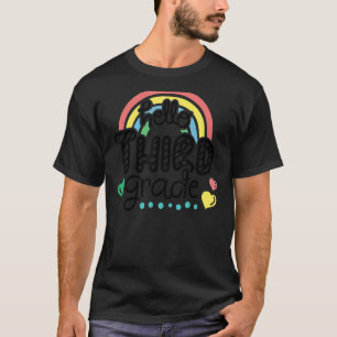 T-shirt Bonjour Troisième Classe Retro Retour À L'École Vi
