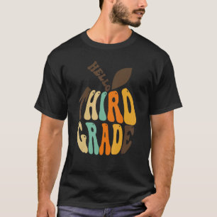 T-shirt Bonjour Troisième Enseignant de 3e année Premier j