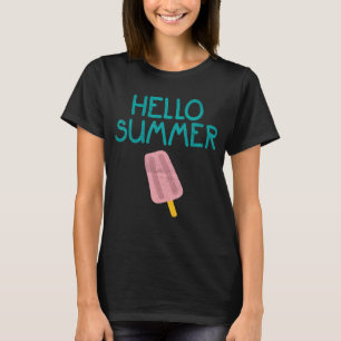 T-shirt Bonjour Vacances Été Glace Crème Popsicle Ice Loll