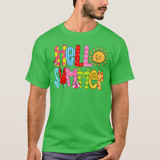 T-shirt Bonjour Vacances Été Glace Crème Popsicle Watermel