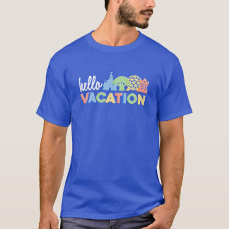 T-shirt Bonjour Vacances magique parc floride wdw inspired