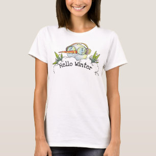 T-shirt Bonjour Winter Snowman