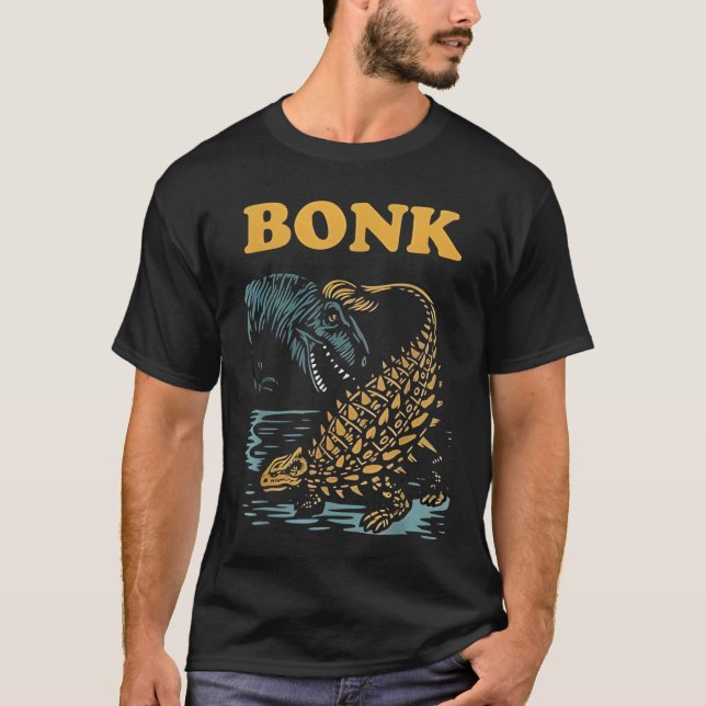 T-shirt Bonk Dinosaur Amusant Conception d'Humour préhisto (Devant)