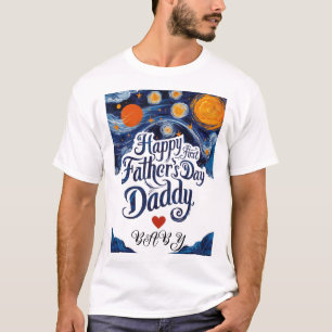T-shirt Bonne 1ère Fête des pères, papa !   Idées cadeaux 