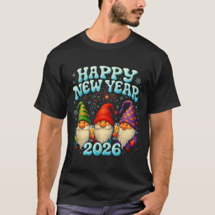 T-shirt Bonne année 2026 Cadeau de fête de gnome mignon
