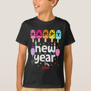 T-shirt Bonne année 2026 Nouvel An Soirée Enfants Filles