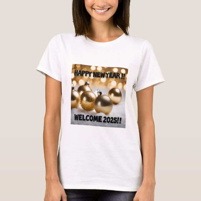 T-shirt Bonne année, Bienvenue 2025 (Devant)