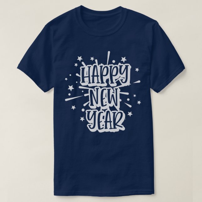T-shirt Bonne année Feu d'artifice Fêtes Rétro Fêtes Céléb (Design devant)