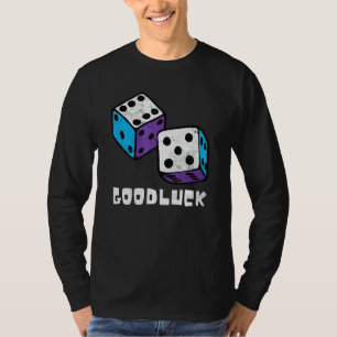 T-shirt Bonne chance Jeu Nuit Retro Casino Dice Joueur Cas