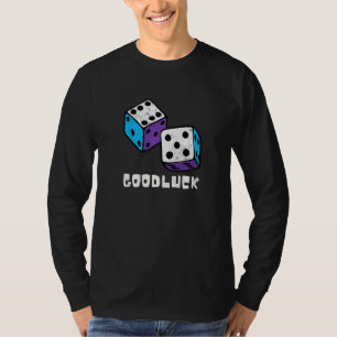 T-shirt Bonne chance Jeu Nuit Retro Casino Dice Joueur Cas