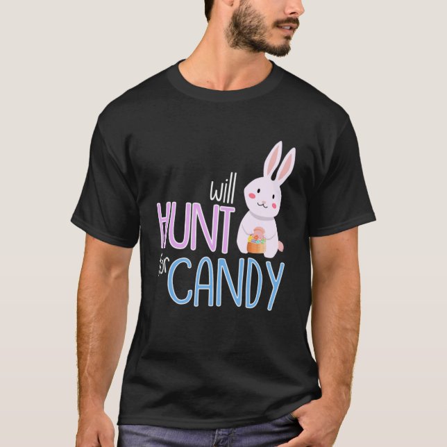 T-shirt Bonne Chasse Aux Oeufs De Pâques Pour Les Bonbons (Devant)
