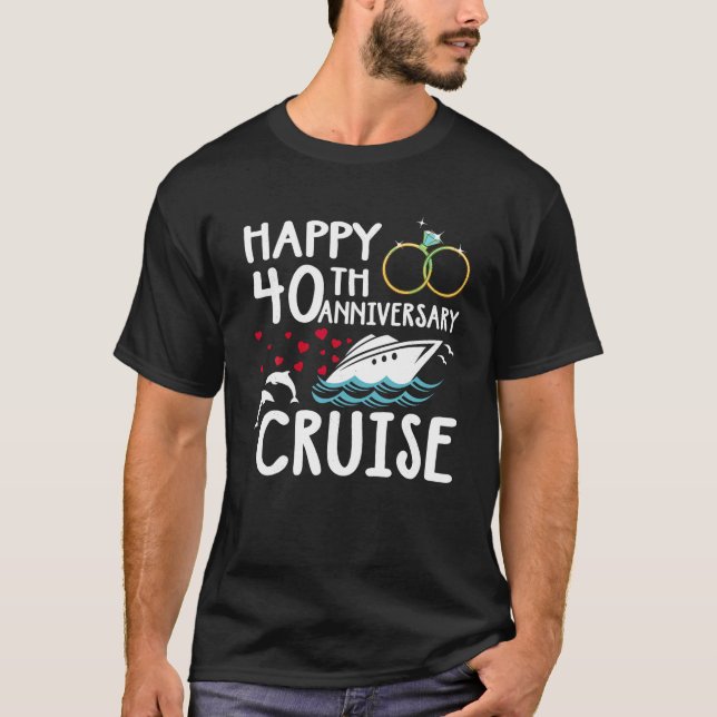 T-shirt Bonne croisière du 40e anniversaire 40 ans de mari (Devant)