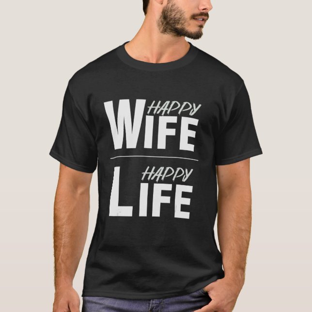 T-shirt Bonne femme vie heureuse (Devant)